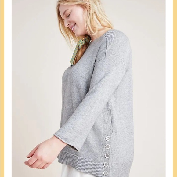 Anthropologie Fresnel Pullover Women's Sweater with Button Detail size 1x - Picture 3 of 9